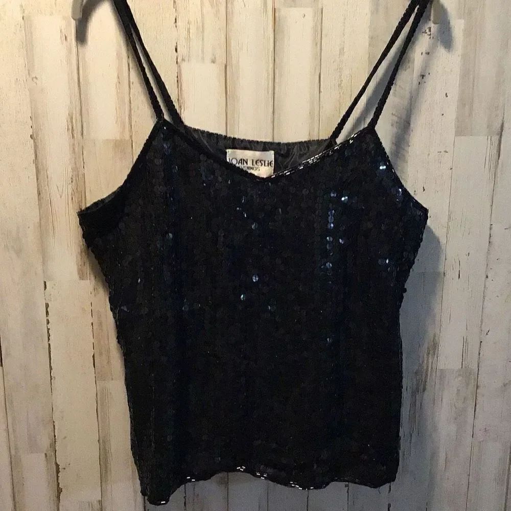 Sexy sequin tank top by Joan Leslie size large